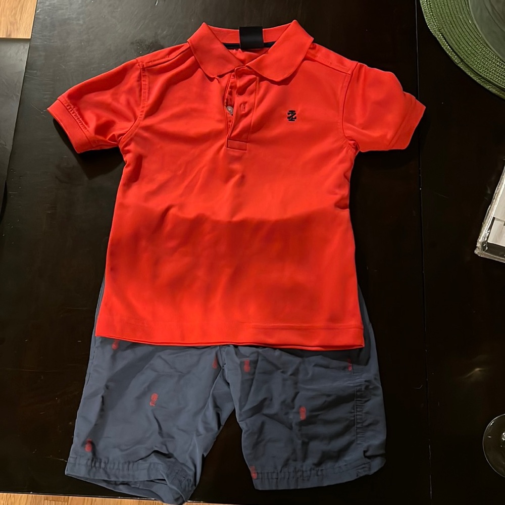 Izod 4/5 XS boys shirt/short set